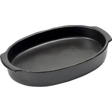 Serax Køkkenudstyr Serax Pure Oval Bradepande L Black Ovnfast fad