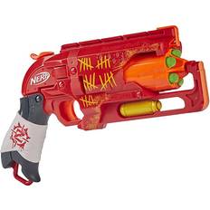 Nerf Zombie Strike Hammershot Blaster Pull-Back Hammer-Blasting Action, 5 Official Zombie Strike Darts Red Color Scheme Amazon Exclusive