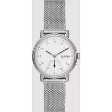 Unisex Wrist Watches on sale Skagen Kuppel Lille Two-Hand Sub-Second Mesh Silver