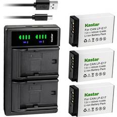 Batteries & Chargers Kastar Kastar 3-Pack Battery and LTD2 USB Charger Replacement for Canon LP-E17 LPE17, 9967B02 Battery, Canon EOS RP, EOS R8, EOS R10, EOS R50, EOS R100