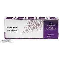 Gray Paper Clips & Magnets MyOfficeInnovations Jumbo Paper Clips Nonskid 10/Pack with 100/box MYO472514