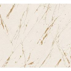 A.S. Creation Vliestapete marmor stein optik struktur beige gold metallic 39336-4 Beige Standardgröße 0,53 m