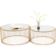 Kare Design Sofaborde Kare Design 2 Sofaborde Wire Messing Sofabord