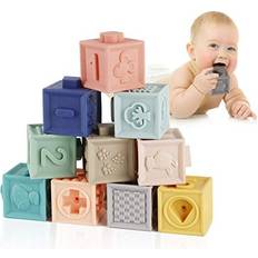 Baby blocks soft building blocks baby toys teethers toy educational silicone