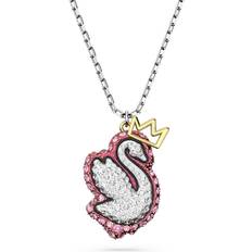 Swarovski Charms & Pendants Swarovski Pop Swan pendant, Swan, Pink, Rhodium plated