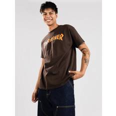 Bekleidung Thrasher Burn it Down T-Shirt dark chocolate