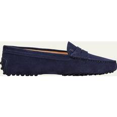 Tod's Women Loafers Tod's Women's Gommini Suede Driving Loafers Navy Navy