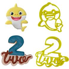 Yellow Cookie Cutters BABY SHARK Two-Year-Old Birthday Cartoon Cookie Cutter