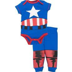 Marvel Jumpsuits Children's Clothing Marvel Marvel Avengers Captain America Cosplay Bodysuit and Pants Set Newborn to Infant