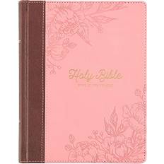 Books KJV Holy Bible, Note-taking Bible, Faux Leather Hardcover King James Version, Brown/Pink