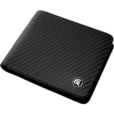 Powr wallet genuine leather, rfid blocking carbon fibre bi-fold holder