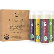 Organic Beeswax Lip Balm Exotic Multipack 4 Tubes 0.15 oz