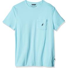 Nautica Big & Tall Solid Crewneck Pocket T-Shirt Bright Aqua bright aqua