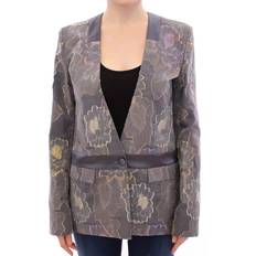 Silk Blazers Roberto Fragata Multicolor Silk Floral Cotton Blazer IT40