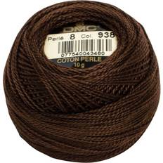 Brown Yarn DMC 938 Ultra Dark Coffee Brown Pearl Cotton Ball Size 8 87yd