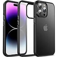 Casus Frosted Matte Silicone Frame Shockproof Case for Apple iPhone 14 Pro Black