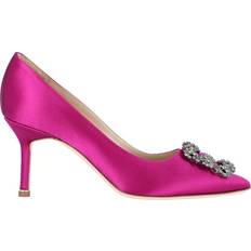 Manolo Blahnik Hohe Pumps Aus Spitze Und Satin - Hangisi