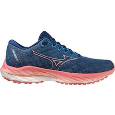 Mizuno Women Sneakers Mizuno Running Women's Wave Inspire 19 Water Shoe, Blue Quartz-Peach Bud