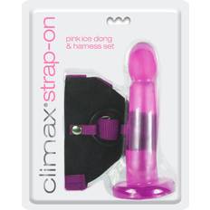 Climax Strap-on Pink Ice Dong & Harness Set