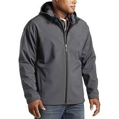 6XL Jackets Harbor Bay Big & Tall Harbor Bay Hooded Bonded Fleece Jacket Charcoal Black charcoal black