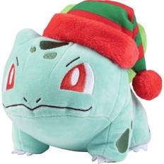 Ænder Tøjdyr Jazwares Pokémon 8" Holiday Christmas Bulbasaur Plush Stuffed Animal Toy Officially Licensed Age 2