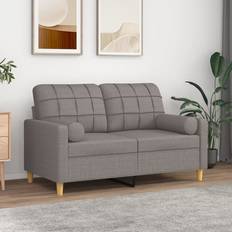 Kussens voor stoel vidaXL Sierkussens 2 st 15x50 cm Stof Taupe