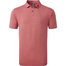 Golf - Red Polo Shirts FootJoy Heather Self Collar Polo Red