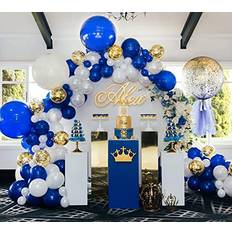 Balloons None Oopat DIY Royal Blue Balloon Garland Kit for Royal Prince Baby Shower Wedding Graduation Boys First Birthday Party Centerpiece Backdrop Party Decoration