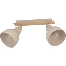 Beige Spotlights Eglo Arrecife Ceiling Light 2-Bulb Sand Brown Spotlight