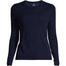 Lands' End Crew Neck Cashmere Jumper - Blue Women