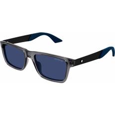 Montblanc MB0299S 004 Sunglasses - Acetate Grey/Blue