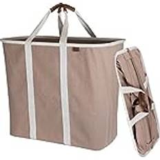 Bathroom Accessories CleverMade Collapsible Laundry Basket, Premium Tote Carry