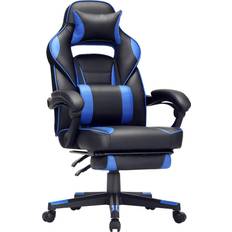 Songmics Gaming Chairs Songmics SONGMICS Racing Gaming, Adjustable Ergonomic Office Chair, 330 lb Load, 26.4 x 26 x 45.7-49.6 Inches, Black and Blue