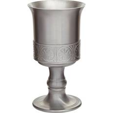 Wentworth Pewter Medieval Antique Finish Spun Goblet Band Drinking Glass 25cl