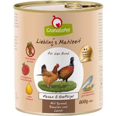 Granatapet Økonomipakke: 24 800 Liebling's Mahlzeit Fasan & Fjerkræ spinat, tomat hørfrøolie 4.8kg