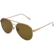 Sunglasses Foster Grant Aviator in Gold with Brown Lenses Everly Polarized