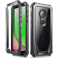 Bumpers Poetic Poetic Full-Body Hybrid Shockproof Bumper Cover Built-in-Screen Protector Guardian Case for Motorola Moto G7 Play USA VERSION ONLY 2019 Release Black/Clear