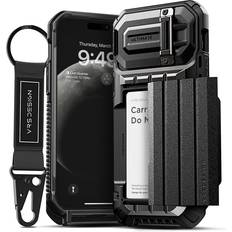 Wallet Cases VRS Design VRS DESIGN Damda Glide Ultimate for iPhone 15 Pro Max 2023 Premium Sturdy Fully Covered Camera Lens Protection Wallet Case with Multi-Functional Strap Matte Black