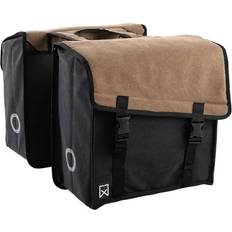 Brown Bicycle Bags & Baskets vidaXL Dubbele fietstas Canvas Tas 38L Bruin/Zwart