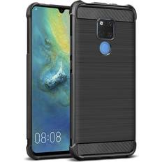 Huawei Mate 20 Pro Mobilcovers Imak Huawei Mate 20 X Carbon Fiber Plastik Cover Sort