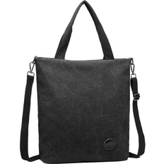 Leather - Men Messenger Bags Black Miss Lulu Large Canvas Unisex Messenger Bag