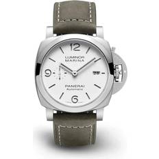 Panerai Klockor Panerai Luminor Marina Automatic 44mm Stainless Steel Leather Watch PAM01314