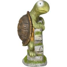 Multifarvet Havedekorationer OutSunny Skulptur Gartenfigur "Schildkröte" Solarleuchte, Outdoor-Ornament