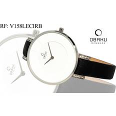 Obaku Armbandsur Obaku Denmark damarmbandsur analog kvarts läder V158LECIRB