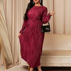 Short Sleeves Maternity & Nursing Wear Shein MaterniChic Maternity Solid Belted Dress