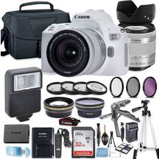 Canon eos 250d Canon Canon EOS 250D Rebel SL3 White DSLR Camera Bundle with Canon EF-S 18-55mm STM Lens 32GB Sandisk Memory Camera Case Digital Flash Accessory Bundle