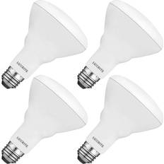 Light Bulbs Luxrite 65-Watt Equivalent BR30 Dimmable LED Light Bulbs 8.5W 5000K Bright White, 650 Lumens, Damp Rated, E26 Base4-Pack