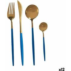 Blue Cutlery Sets Kinvara Blue Golden Stainless Cutlery Set