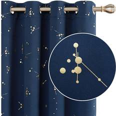 Deconovo Eyelet Blackout Constellation Patterns