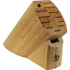 Knives Shun 13-Slot Bamboo Block, Authentic, Japanese Knife Set